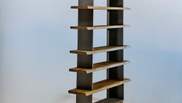 Massif wood Bookcase with metal